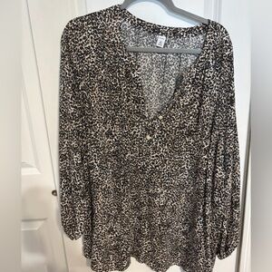 Cheetah print blouse